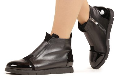 Kadınlar botları izole üzerinde beyaz arka plan