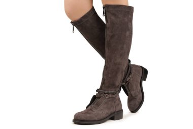 Kadınlar botları izole üzerinde beyaz arka plan