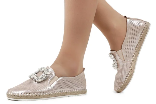 Zapatos Mujer Aislados Sobre Fondo Blanco — Foto de Stock