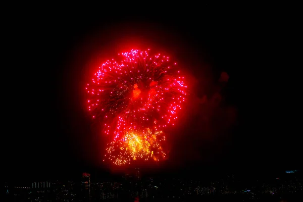 Fuegos Artificiales Moscú Tradición Para Celebrar Las Fiestas Más Grandes —  Fotos de Stock