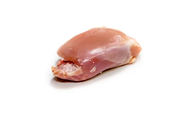 Filet Uda Kurczaka Bez Kości Skóry Białym Tle Cieniem — Zdjęcie stockowe