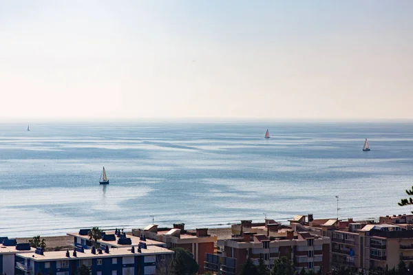 Meerblick Vom Berg Yachten — Stockfoto