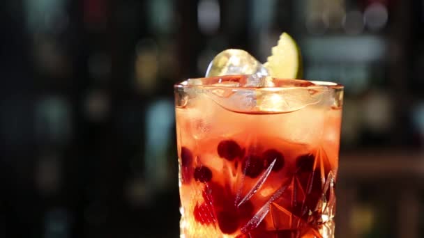 Cape Cod Cape Codder Also Known Vodka Cranberry Type Cocktail — Stock Video