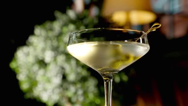Cocktail Vodka Martini Vermut James Bond — Vídeo de stock