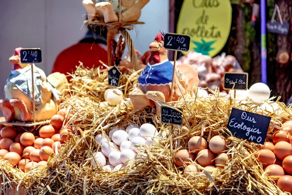 Compre Mercado Com Ovos Monte Ovos Embalagem — Fotografia de Stock