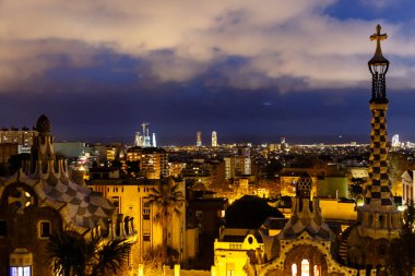 Barcelona akşam Üstten Görünüm