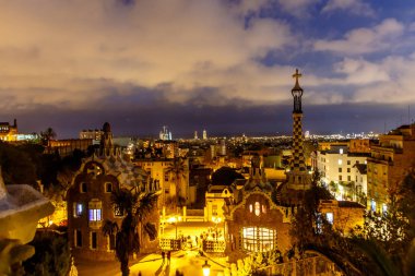 Barcelona akşam Üstten Görünüm