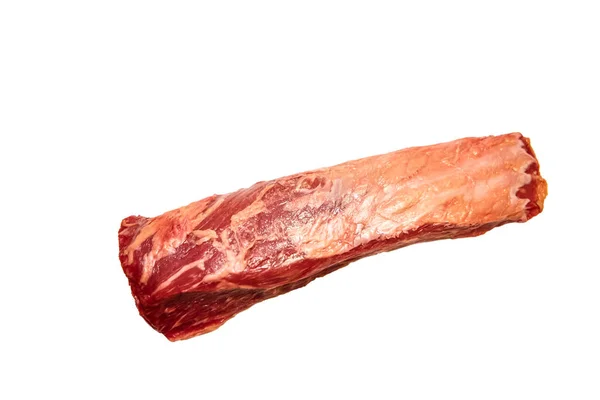Flank marble beef Steak on white background — Stock Photo, Image