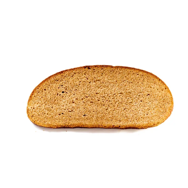 Ψωμί σίκαλης με σπόρους σε λευκό απομονωμένο φόντο — Φωτογραφία Αρχείου
