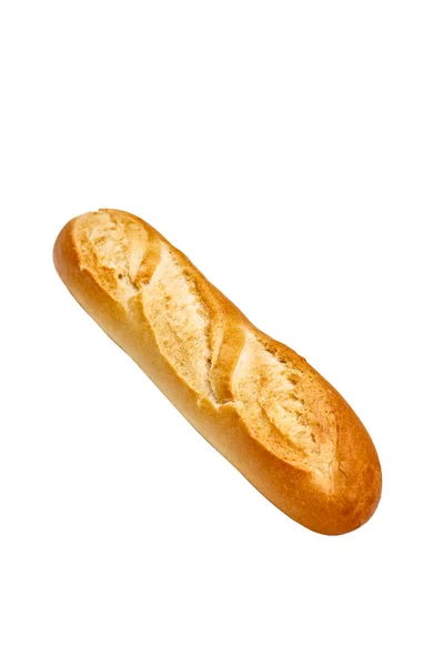Mini baguette lying on a white isolated — Stock Photo, Image