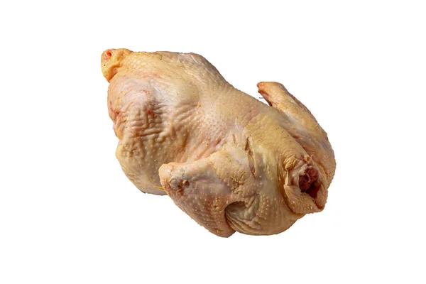 Frango Cru Para Fritar Fundo Branco Isolados — Fotografia de Stock