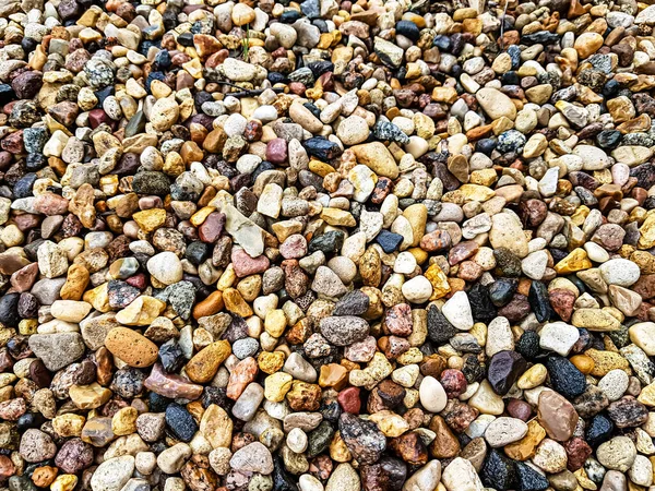 Pequeñas Piedras Colores Camino Puede Utilizar Para Fondo Hermoso — Foto de Stock