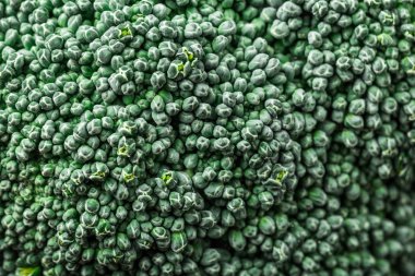 Taze brokoli için arka plan kapatın. Sebze önümüzdeki, üstten görünüm