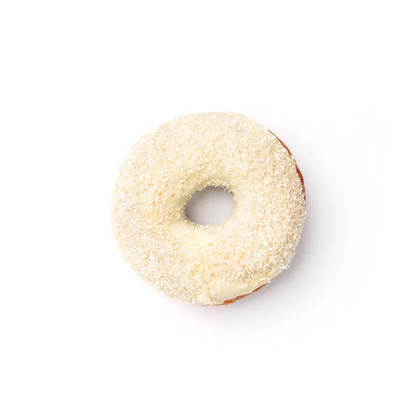 Donut Mit Sahne Und Kokosnuss Ansicht Von Oben Isoliertes Bild — Stockfoto