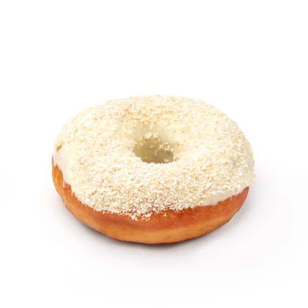 Donut Mit Sahne Und Kokosnuss Ansicht Aus Einem Fünfundvierzig Grad — Stockfoto