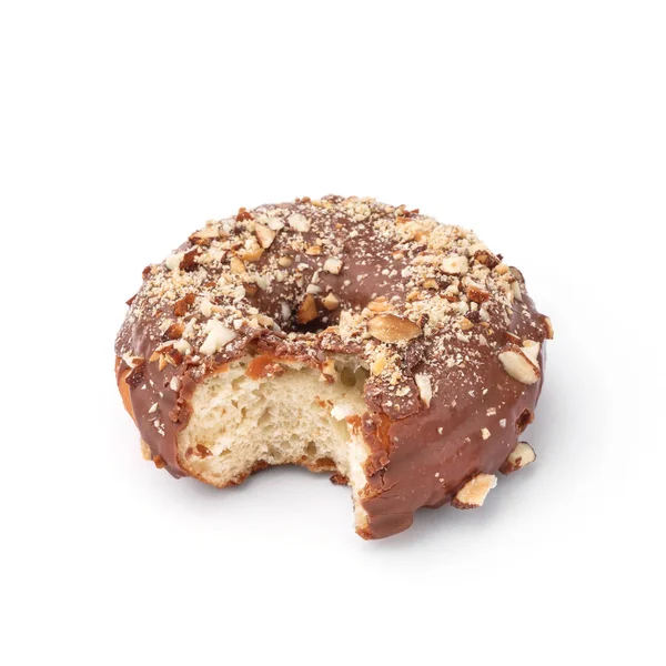 Glasierter Donut Mit Milchschokolade Und Muskatnuss Ansicht Aus Einem Fünfundvierzig — Stockfoto