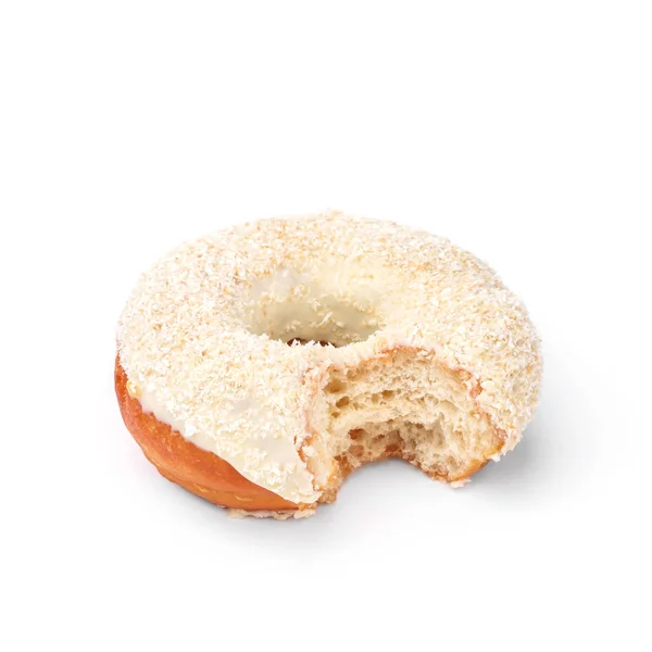Donut Mit Sahne Und Kokosnuss Ansicht Aus Einem Fünfundvierzig Grad — Stockfoto