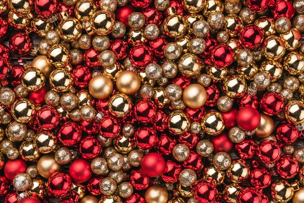 Cartão Natal Papel Parede Rublos Vermelhos Dourados Vista Superior — Fotografia de Stock