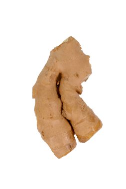 Taze zencefil, görüntü izole beyaz zemin üzerine, ot tıbbi kavramı. Taze sebze