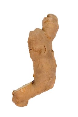 Taze zencefil, görüntü izole beyaz zemin üzerine, ot tıbbi kavramı. Taze sebze