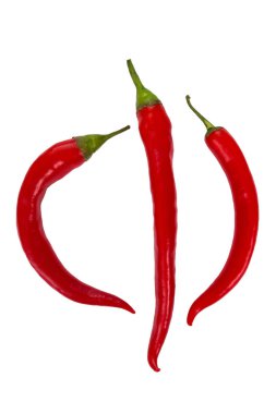 Beyaz bir arka plan üzerinde izole kırmızı pul biber. Taze sebze