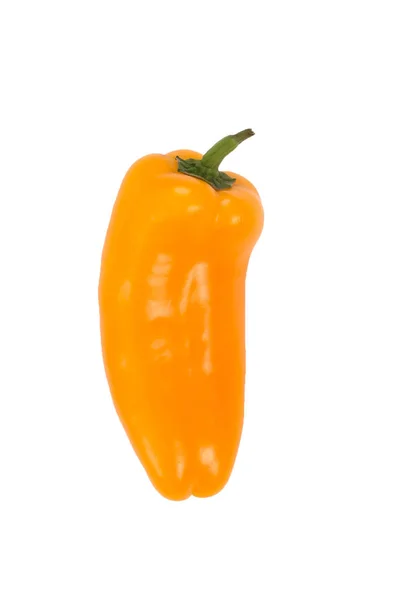 Ovely Mini Gele Paprika Witte Isoleren Achtergrond Verse Groente — Stockfoto