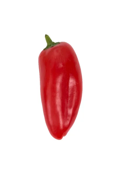 Ovely Mini Piros Paprika Fehér Háttér Elkülöníteni Friss Zöldség — Stock Fotó