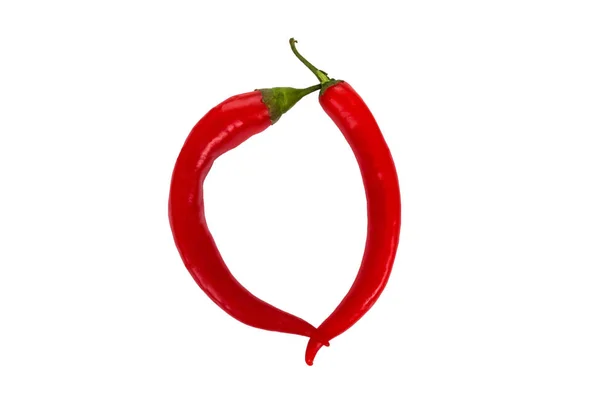 Red Hot Chili Peppers Białym Tle Białym Tle Świeże Warzywa — Zdjęcie stockowe