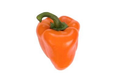 Beyaz bir arka plan üzerinde izole tatlı turuncu biber