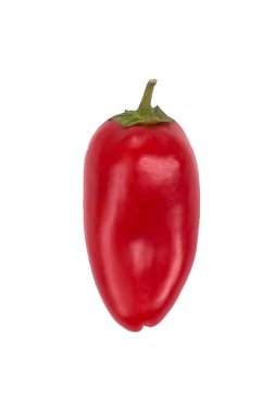 Ovely mini kırmızı biber beyaz ayrı tut moduyla arka planda 