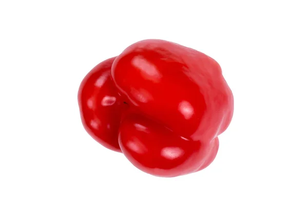 Röd Paprika Isolerad Vit Bakgrund Ovanifrån Färska Grönsaker — Stockfoto