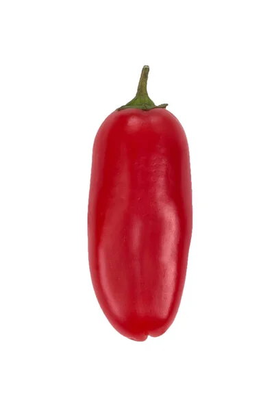 Ovely Mini Rote Paprika Auf Weißem Isoliertem Hintergrund Frisches Gemüse — Stockfoto
