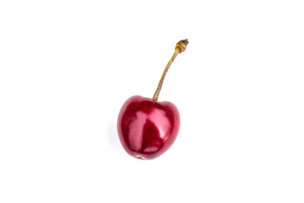 成熟多汁的樱桃 白色背景隔离 — 图库照片