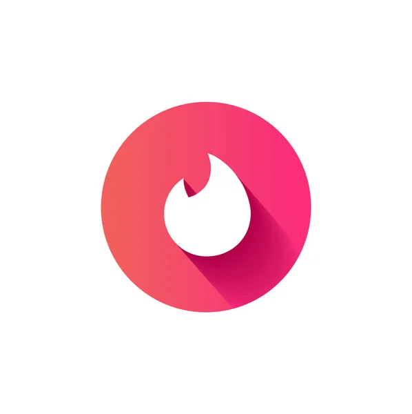 Love Concept Sign Rainbow Logo Isolated Heart Circle Tinder Logo — Stock Vector