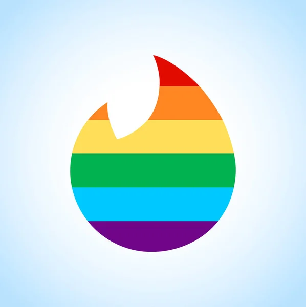 Segno Concettuale Della Parata Dell Orgoglio Logo Rainbow Isolato Cuore — Vettoriale Stock