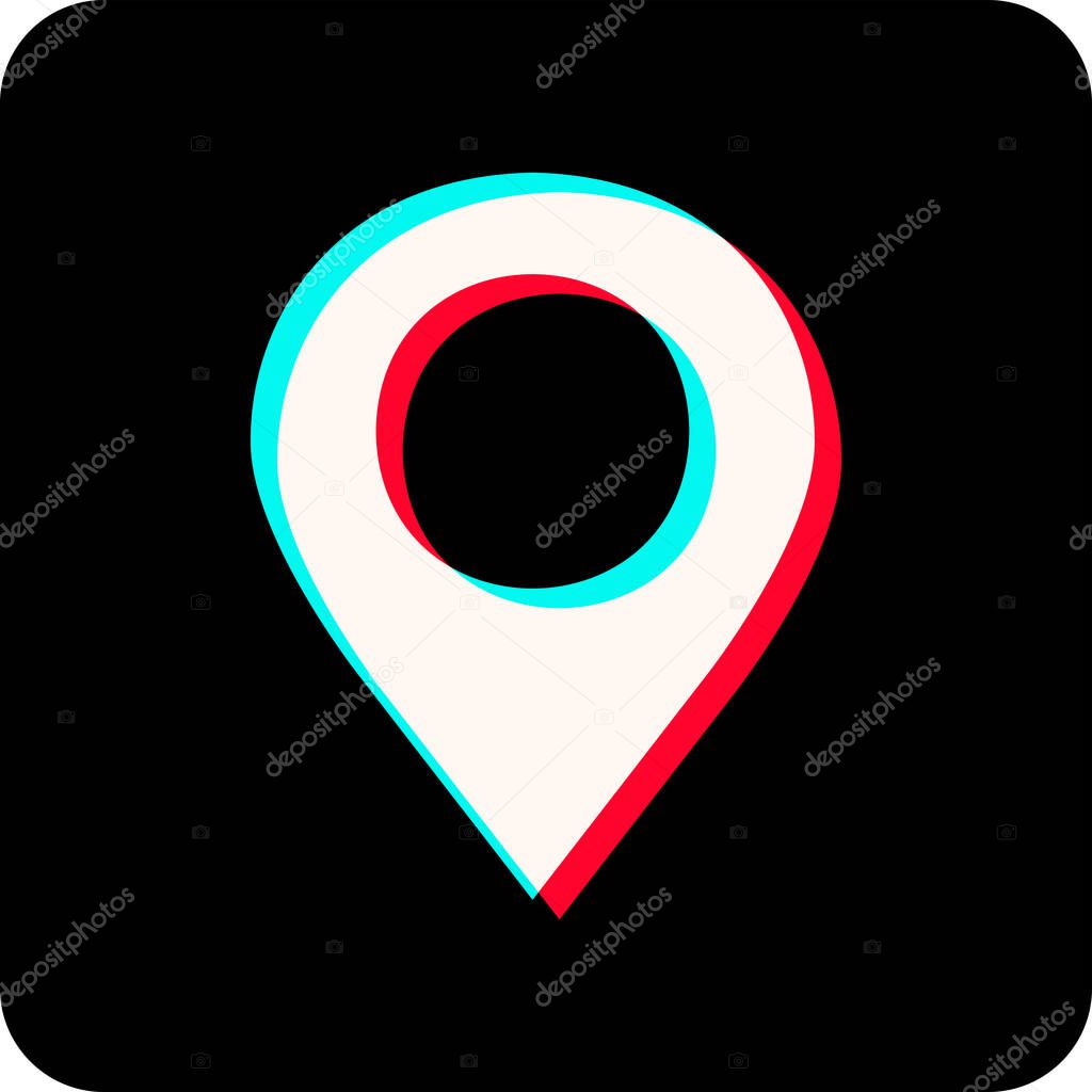 Map point icon design. Vector illustration. Location symbol