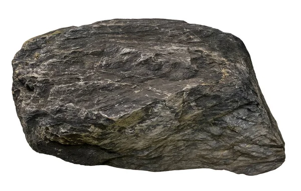 Tasarım ve peyzaj kullanımı için beyaz, doğal kaya yüzeyinde yalıtılmış pürüzlü taş kaya..