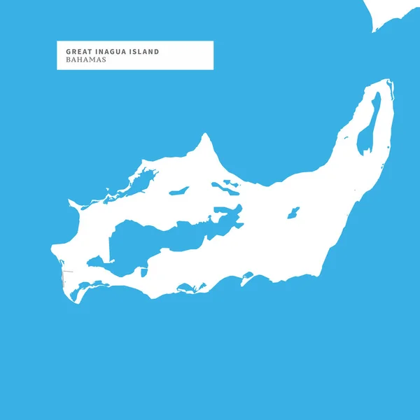 Obsahuje Mapa Great Inagua Island Bahamy Geografie Obrysy Pevniny Voda — Stockový vektor