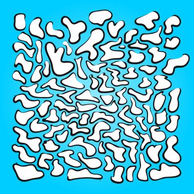 Çizilmiş şekiller duvar kağıdı deseni, vektör çizim