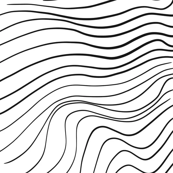 Hand Drawn Line Art Wavy Pattern Vector Illustration — Stock Vector