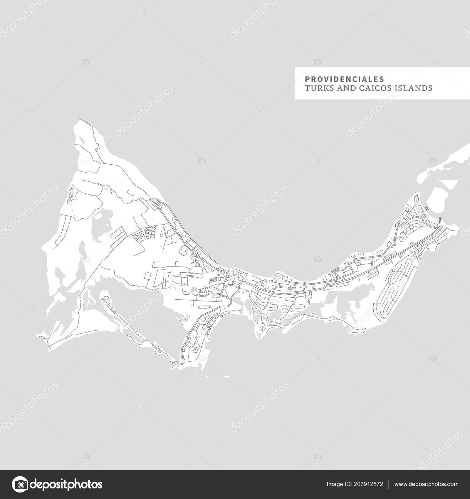 Map Providenciales Island Turks - Depositphotos 207912572 Stock Illustration Map Providenciales Island Turks Caicos