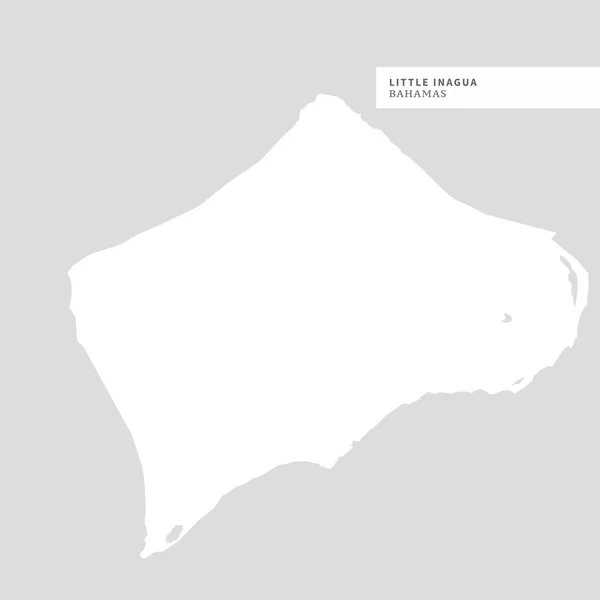 Mapa Isla Pequeña Inagua Bahamas Contiene Los Contornos Geográficos Para — Vector de stock