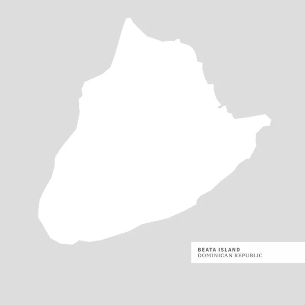Mapa Wyspy Beata Dominikana Zawiera Zarys Geografii Dla Masy Ziemi — Wektor stockowy