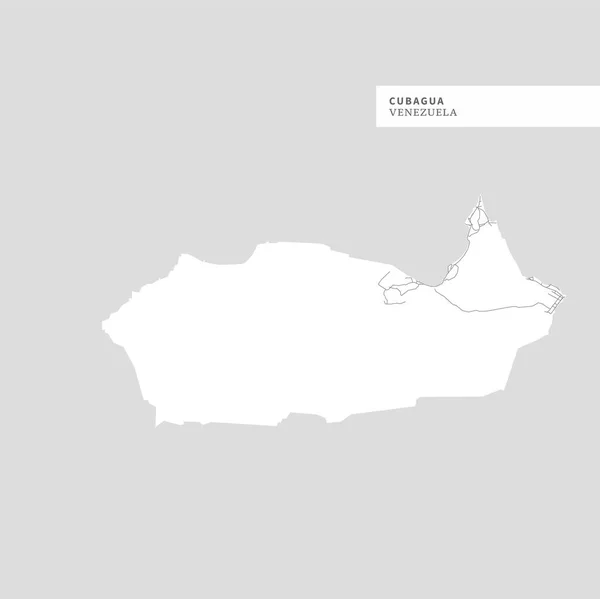 Mapa Isla Cubagua Venezuela Contiene Los Contornos Geográficos Para Masa — Vector de stock