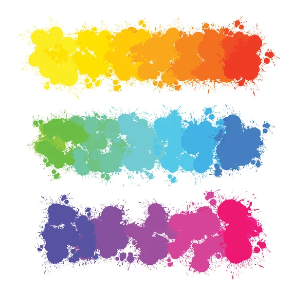 Kleurrijke Kleuren Spatten Verlopen Vector Achtergrond Voor Print Decoratie Cmyk — Stockvector