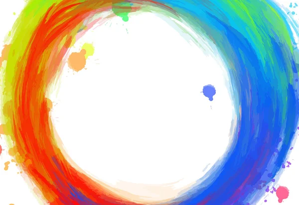 Kleurrijke Cirkel Handgetekende Beroertes Kleurrijke Vector Achtergrond Voor Afdrukken Decoratie — Stockvector