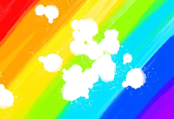 Handgetekende Kleurrijke Regenboog Kleurrijke Vector Achtergrond Voor Afdrukken Decoratie Cmyk — Stockvector