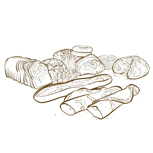 monocrome Unlu Mamüller, çizilmiş vektör çizim