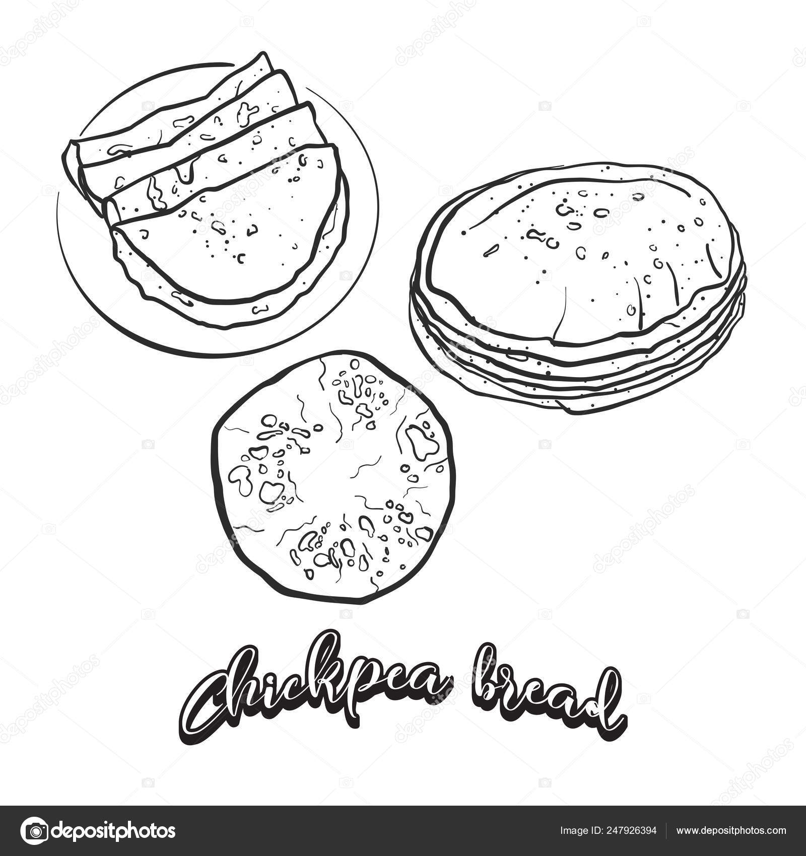 Chapati Bread Drawing Sketch Style Vector Stock Vector Royalty Free  776060149  Shutterstock