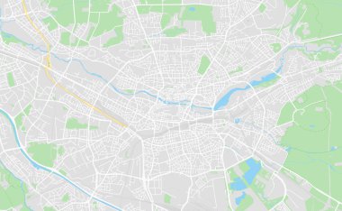 Nuremberg, Almanya şehir sokak haritası